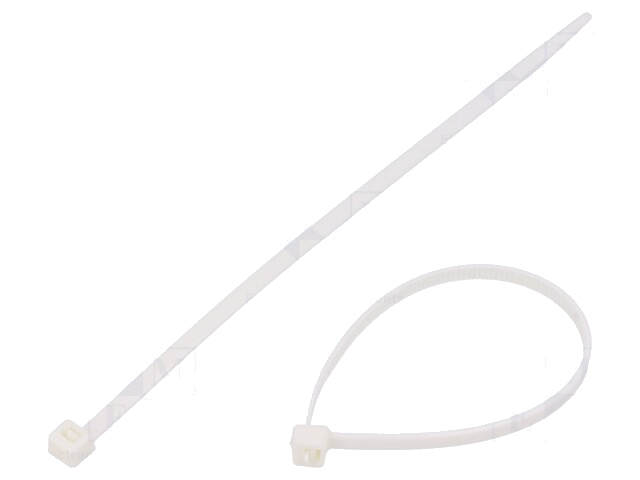 Kabelbinder; L: 150mm; W: 3,6mm; polyamide; 180N; wit; Ømax: 36mm Kabelbinder; L: 150mm; W: 3,6mm; polyamide; 180N; wit; Ømax: 36mm